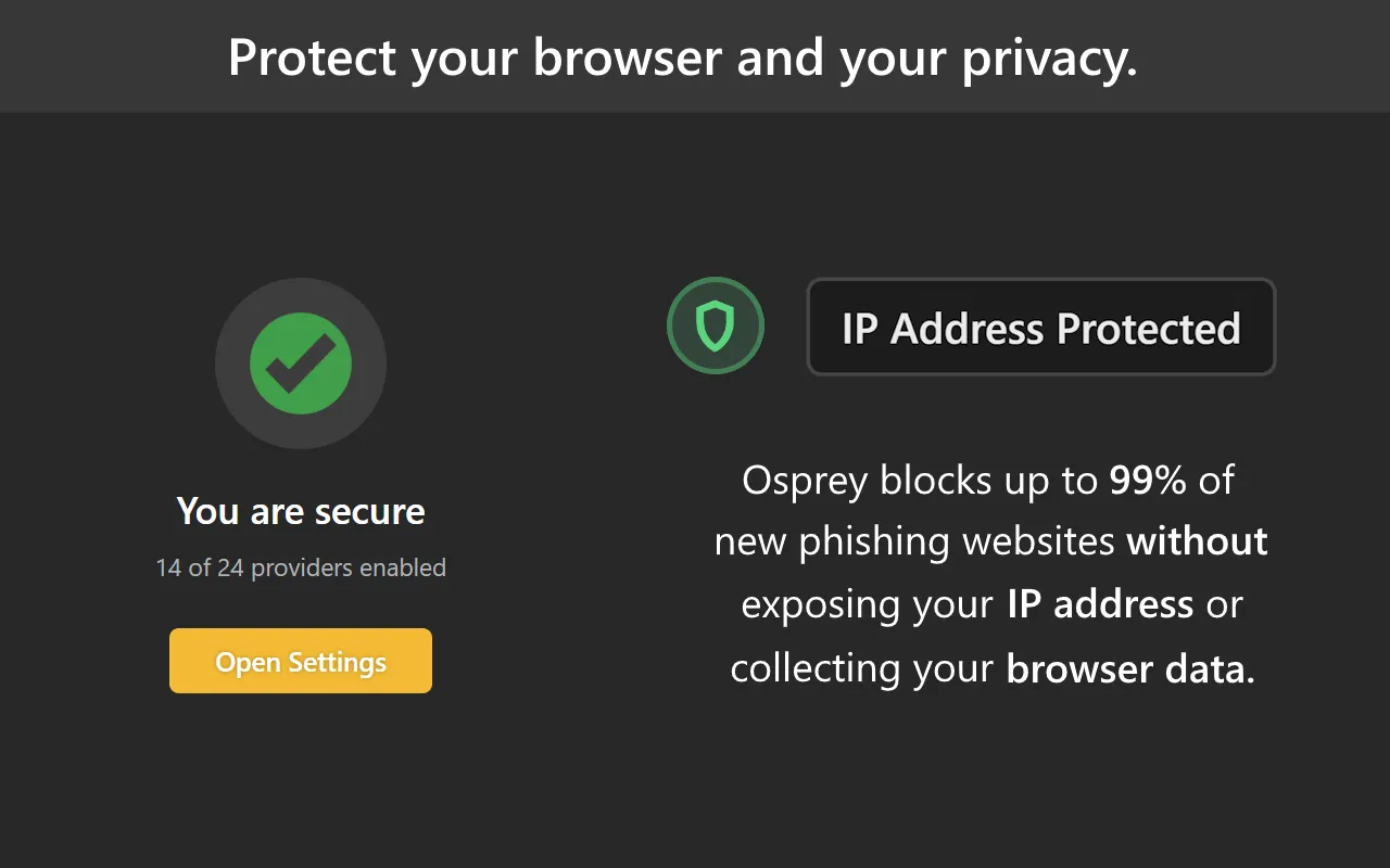 Protect your browser and your privacy.